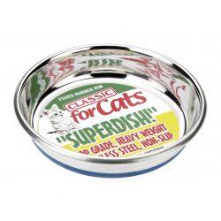 Classic Non Slip Cat Stainless Steel Superdish, 5" - North East Pet Shop Classic