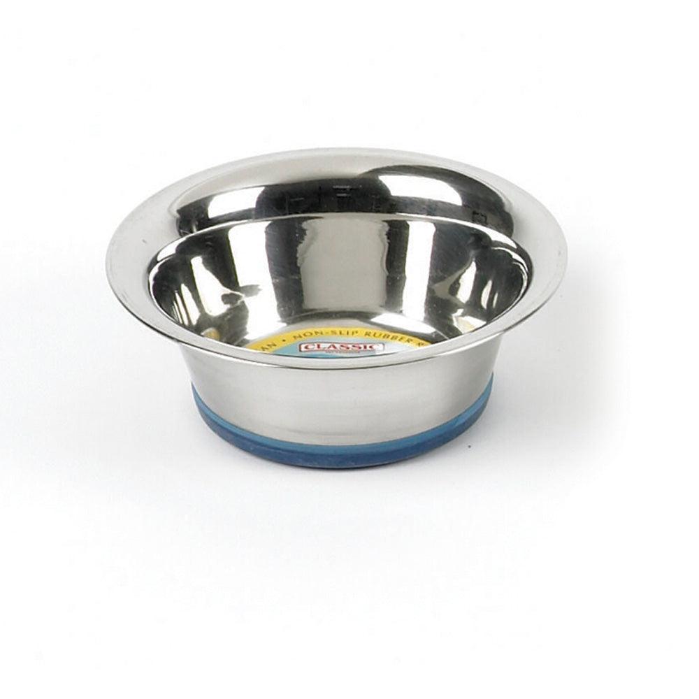 Classic S Steel Non-Slip Dish 6x4.5" - North East Pet Shop Classic