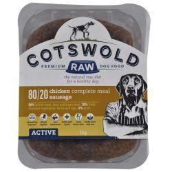 Cotswold Raw Active Sausage Chicken 500g - North East Pet Shop Cotswold