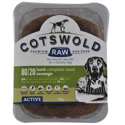 Cotswold Raw Active Sausage Lamb - North East Pet Shop Cotswold