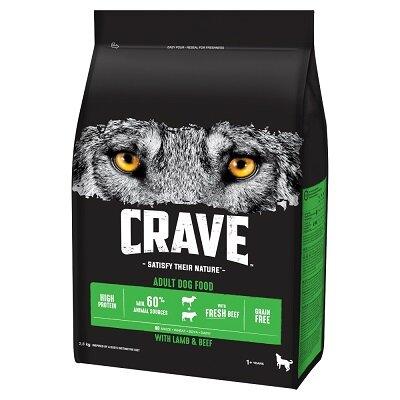 Crave Adult Complete Grain Free with Lamb & Beef 2.8kg - North East Pet Shop Crave