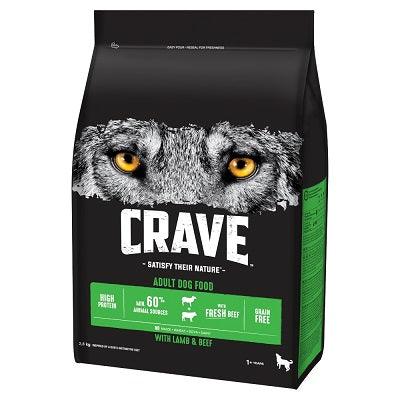 Crave Adult Dry Lamb & Beef 3x2.8kg - North East Pet Shop Crave