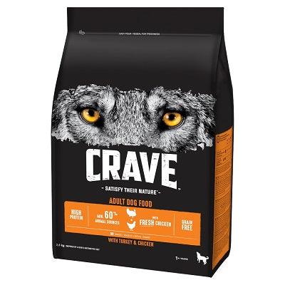 Crave Adult Dry Turkey & Chick 3x2.8kg - North East Pet Shop Crave