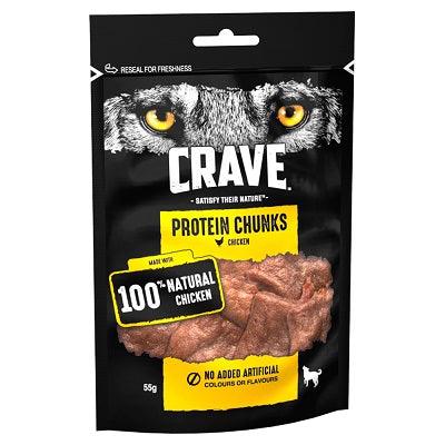 Crave Protein Chunks Chicken 6x55g - North East Pet Shop Crave