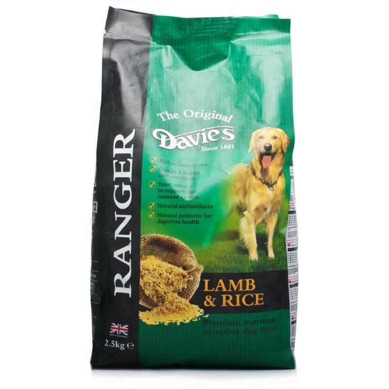 Davies Ranger Adult Lamb & Rice 15kg PMP £29.99 - North East Pet Shop Davies