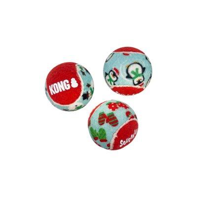 Kong Xmas SqueakerAir Tennis Ball - 6 Pack