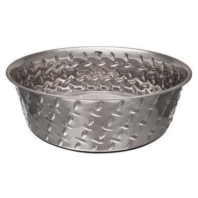 Diamond Plate Bowl With Non-Skid Bottom 2.8L - North East Pet Shop Diamond