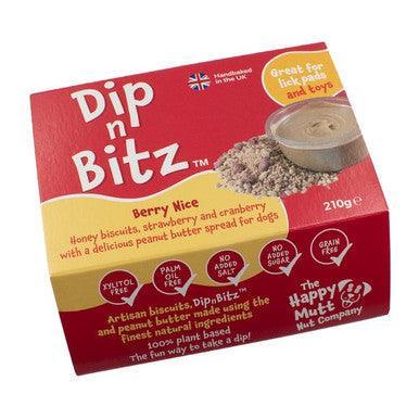 Dip N Bitz 210g Berry Nice - Honey Biscuit, Strawberry and Cranberry - North East Pet Shop Dip N Bitz