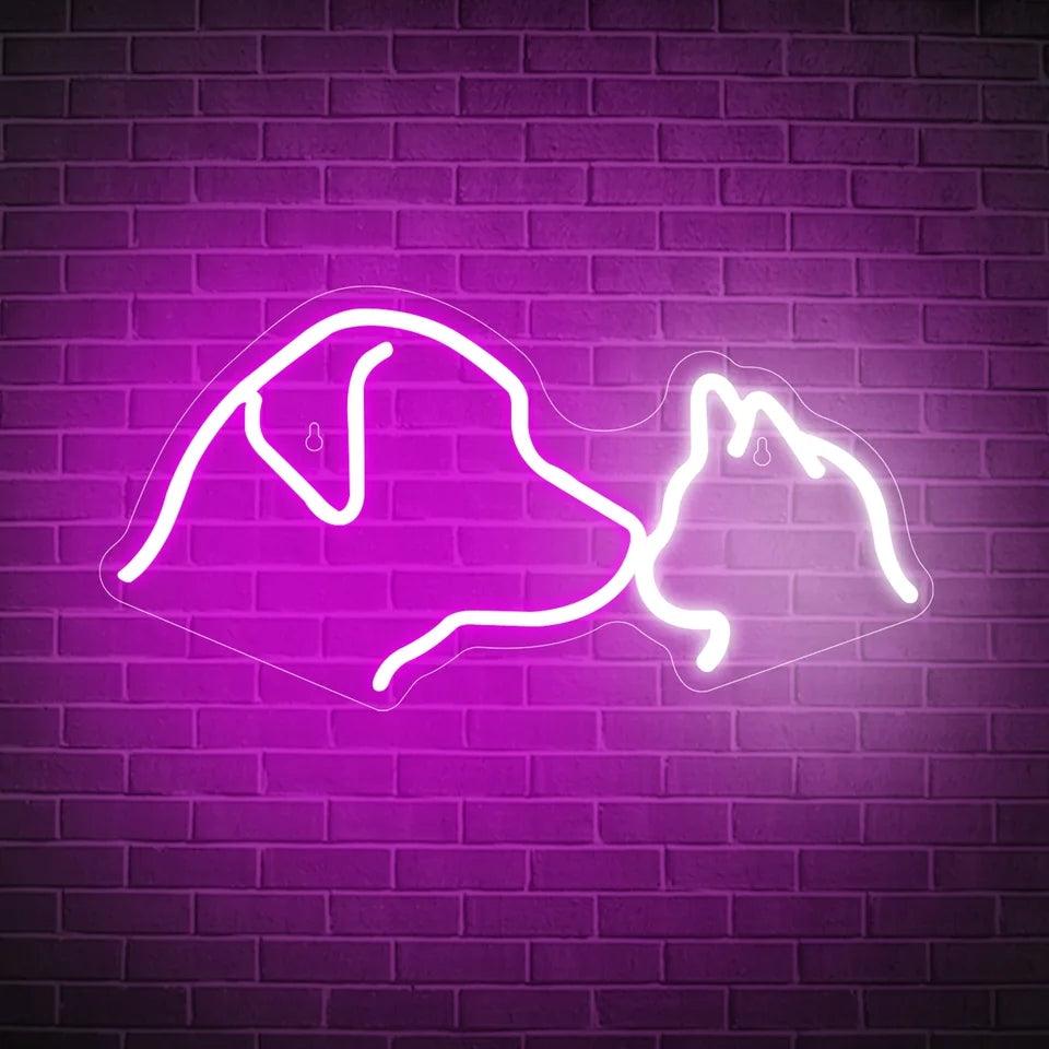 Dog & Cat LED Neon Strip Wall Light - North East Pet Shop North East Pet Shop 