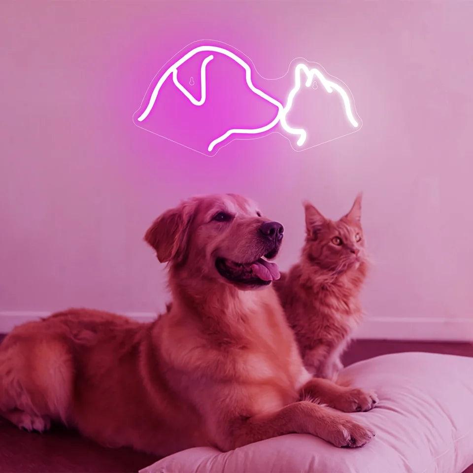 Dog & Cat LED Neon Strip Wall Light - North East Pet Shop North East Pet Shop 