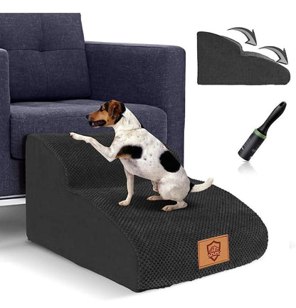 Dog Stairs for Bed/Sofa, 2-Steps High Density Foam Pet Stairs - North East Pet Shop Dog Shack UK