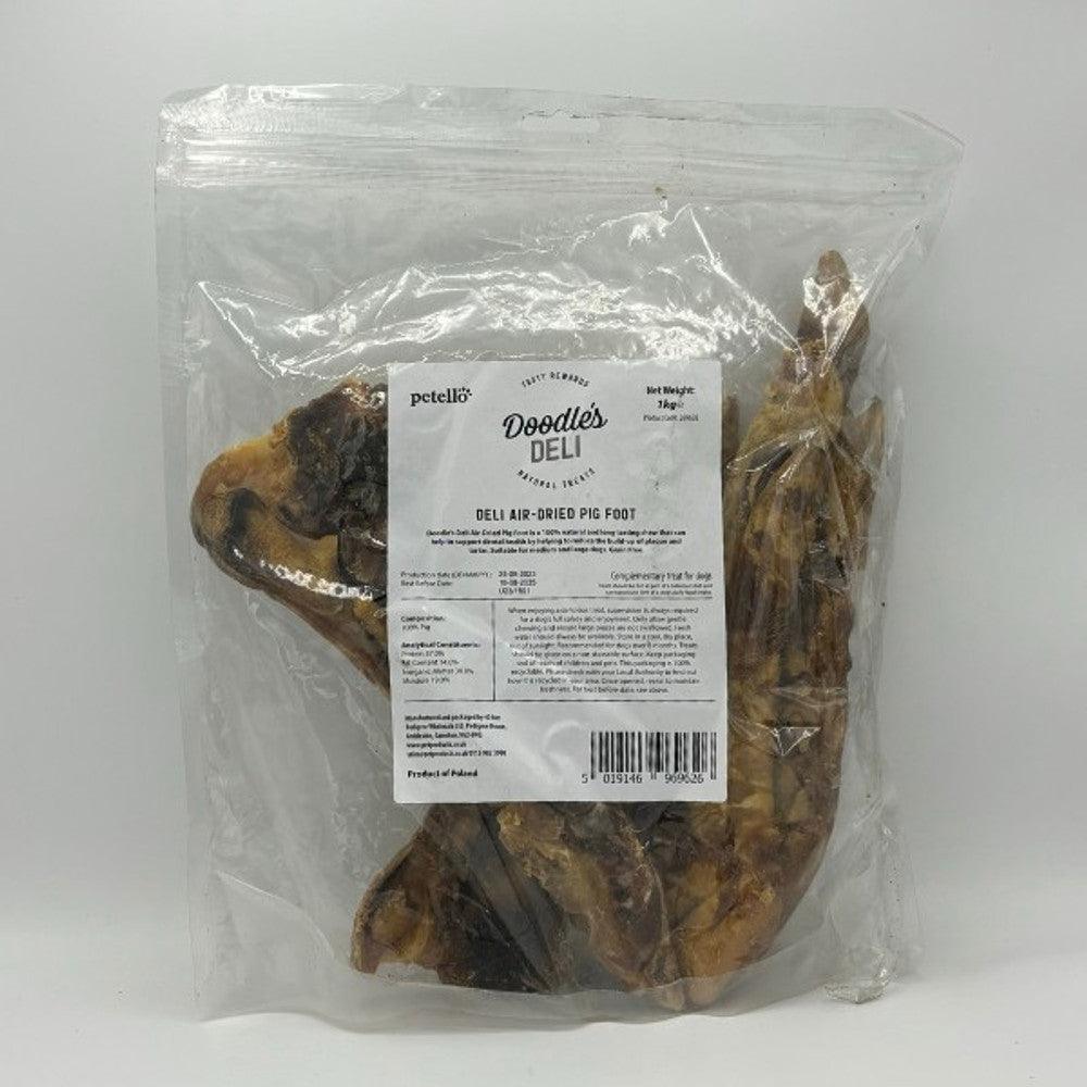 Doodles Deli Air Dried Pig Foot 1kg - North East Pet Shop Doodles Deli