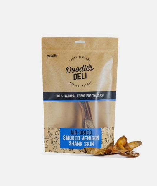 Doodles Deli Air Dried Smoked Venison Shank Skin 50g - North East Pet Shop Doodles Deli