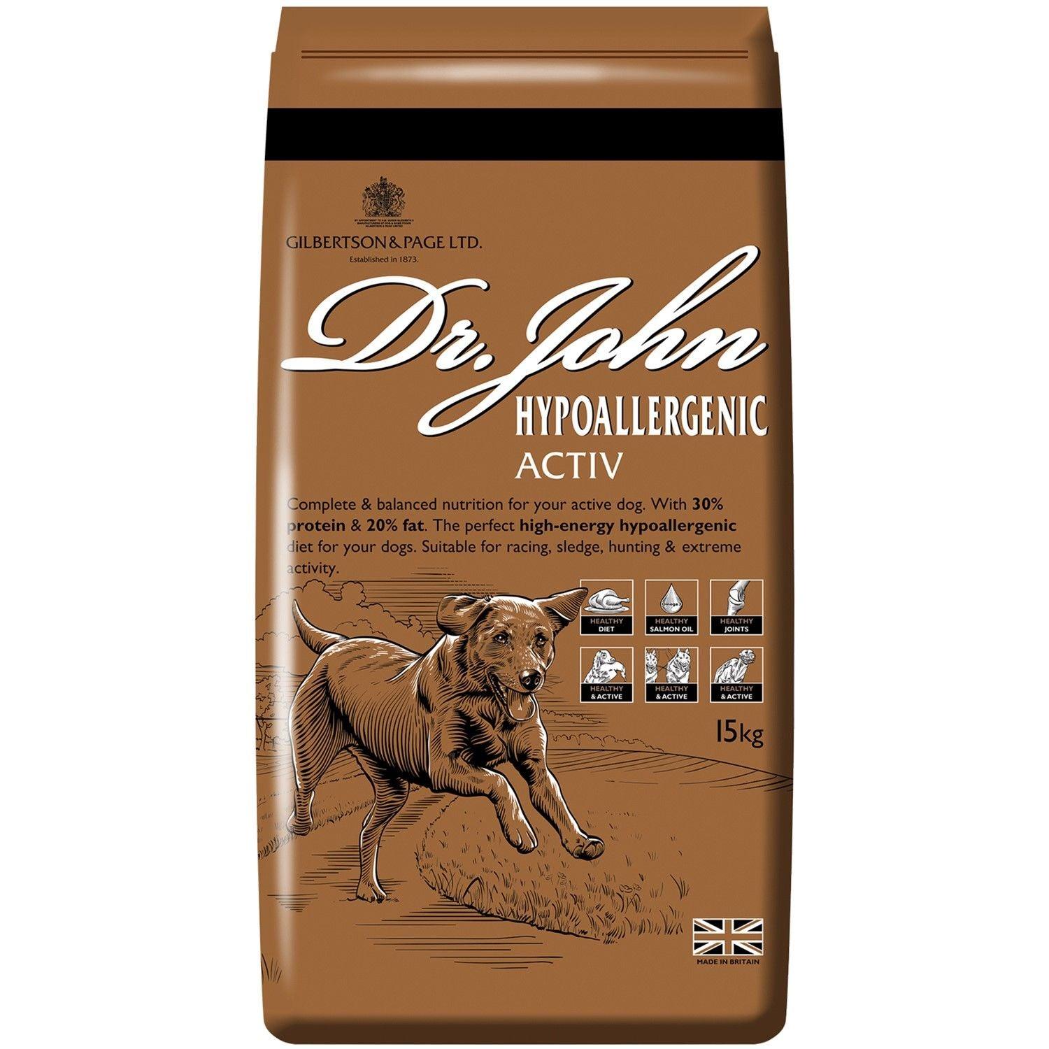 Dr John Hypoallergenic Activ 15kg - North East Pet Shop Dr John