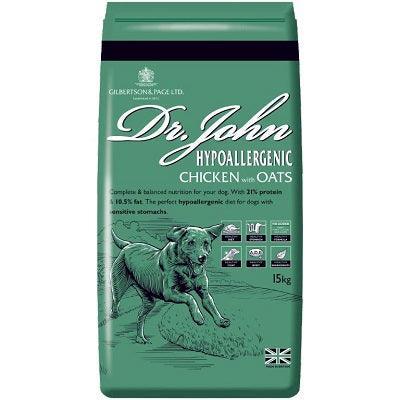 Dr John Hypoallergenic Chicken with Oats 15kg - North East Pet Shop Dr John