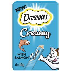Dreamies Creamy Adult Cat & Kitten Treats with Scrumptious Salmon - North East Pet Shop Dreamies
