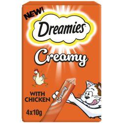 Dreamies Creamy Adult Cat & Kitten Treats with Tasty Chicken - North East Pet Shop Dreamies
