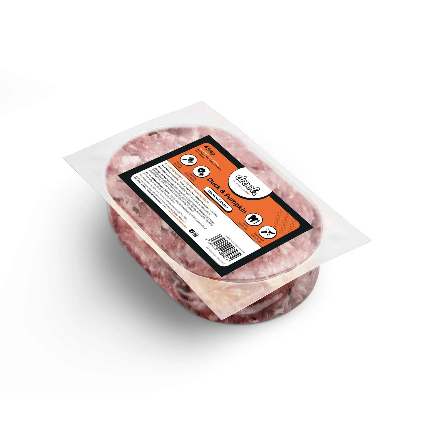 Drool Mince Standard Duck & Pumpkin 454g - North East Pet Shop Drool