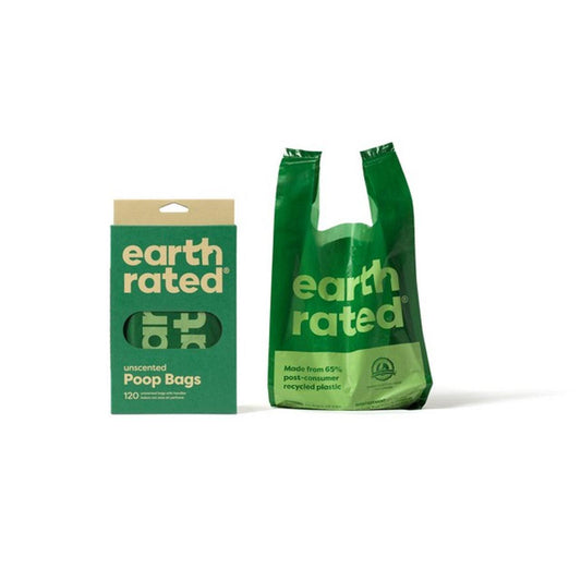 Earth Rated Poop Bags 120 Easy-Tie Handle Bags Unscented - North East Pet Shop Earth Rated