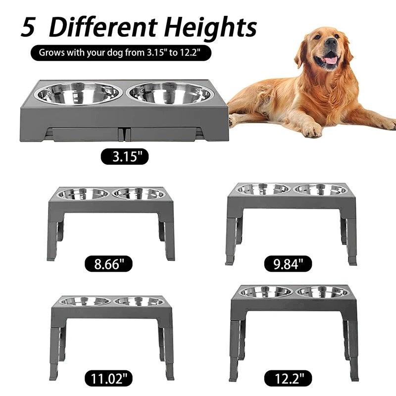 Elevated Adjustable Dog Bowls - North East Pet Shop North East Pet Shop 