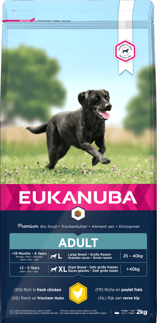 Eukanuba Adult Lrg Breed Chicken 4x2kg - North East Pet Shop Eukanuba