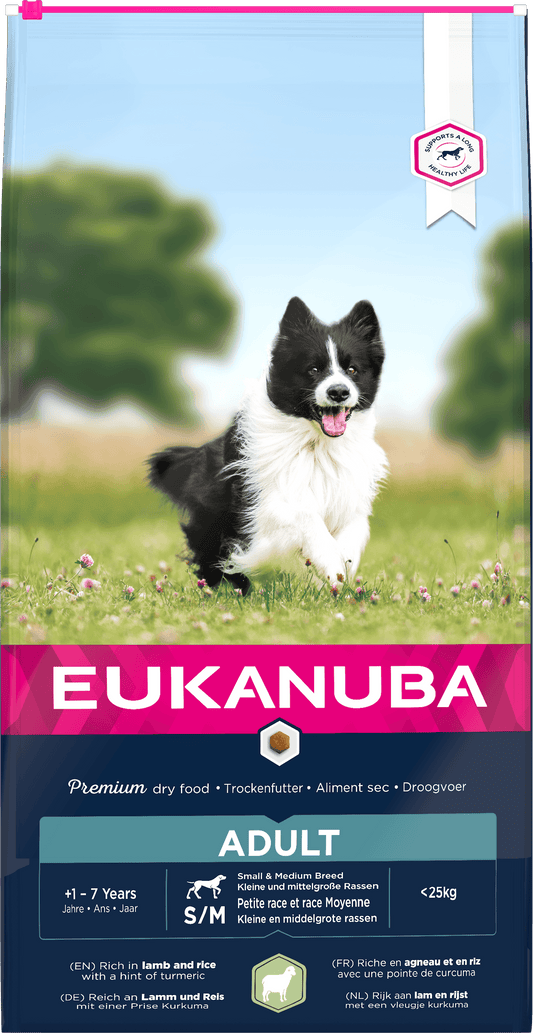 Eukanuba Adult Small Medium Breed Lamb & Rice 12kg - North East Pet Shop Eukanuba