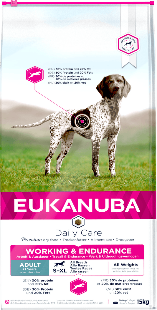 Eukanuba Daily Care Working & Endurance 15kg - North East Pet Shop Eukanuba