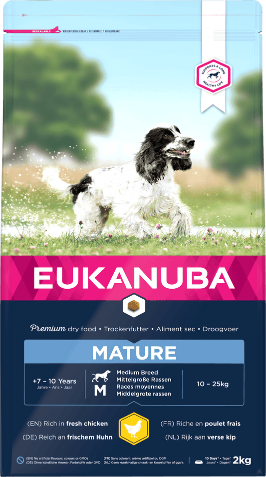 Eukanuba Mature Med Brd Chicken 4x2kg - North East Pet Shop Eukanuba