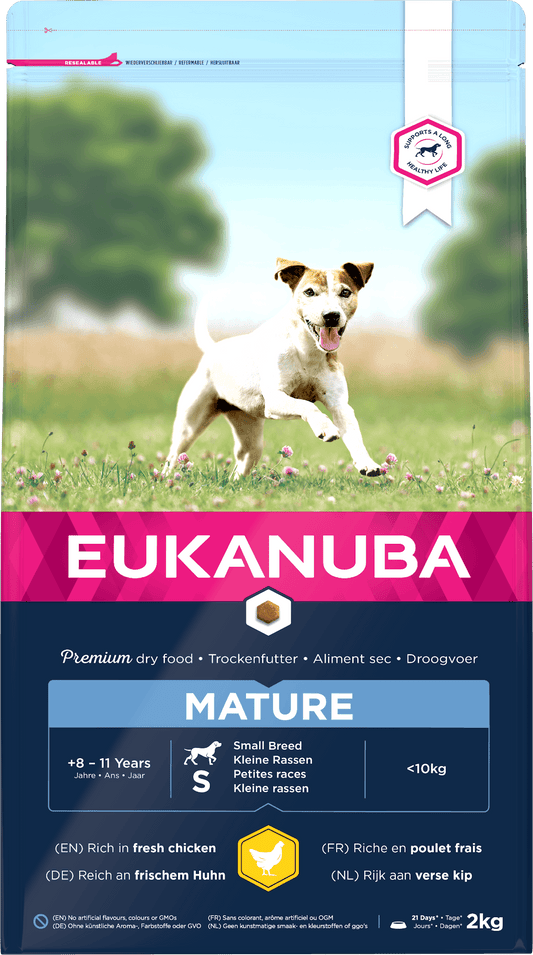 Eukanuba Mature Sml Brd Chicken 4x2kg - North East Pet Shop Eukanuba