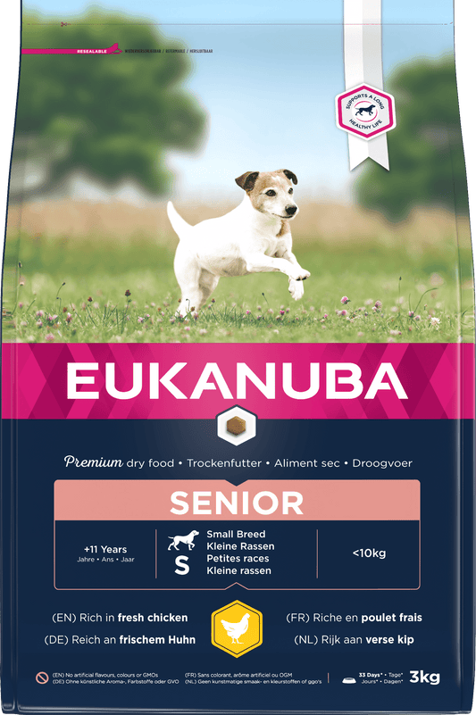 Eukanuba Senior Sml Brd Chicken 3x3kg - North East Pet Shop Eukanuba