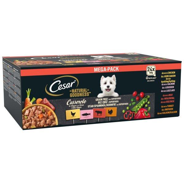 Cesar Natural Goodness Casserole Mixed Selection in Gravy 24 x 100g - North East Pet Shop Cesar