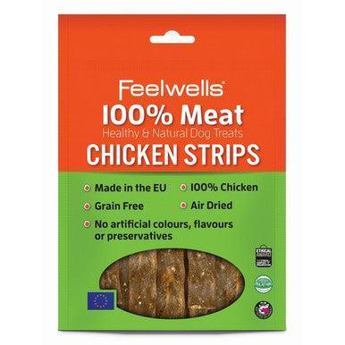 Feelwells 100% Meat Treats Chicken Strips 100g - North East Pet Shop Feelwells