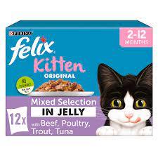 FELIX ORIGINAL Mixed Selection Kitten Wet Cat Food 48pk - North East Pet Shop Felix