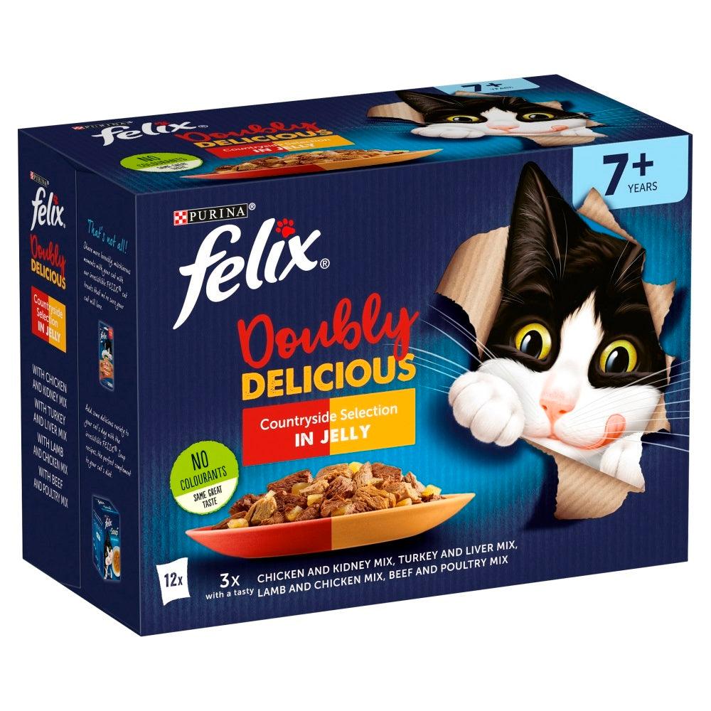 Felix Pouch As Good As It Looks Doubly Delicious Senior Meat Selection in Jelly 12 x 100g - North East Pet Shop Felix