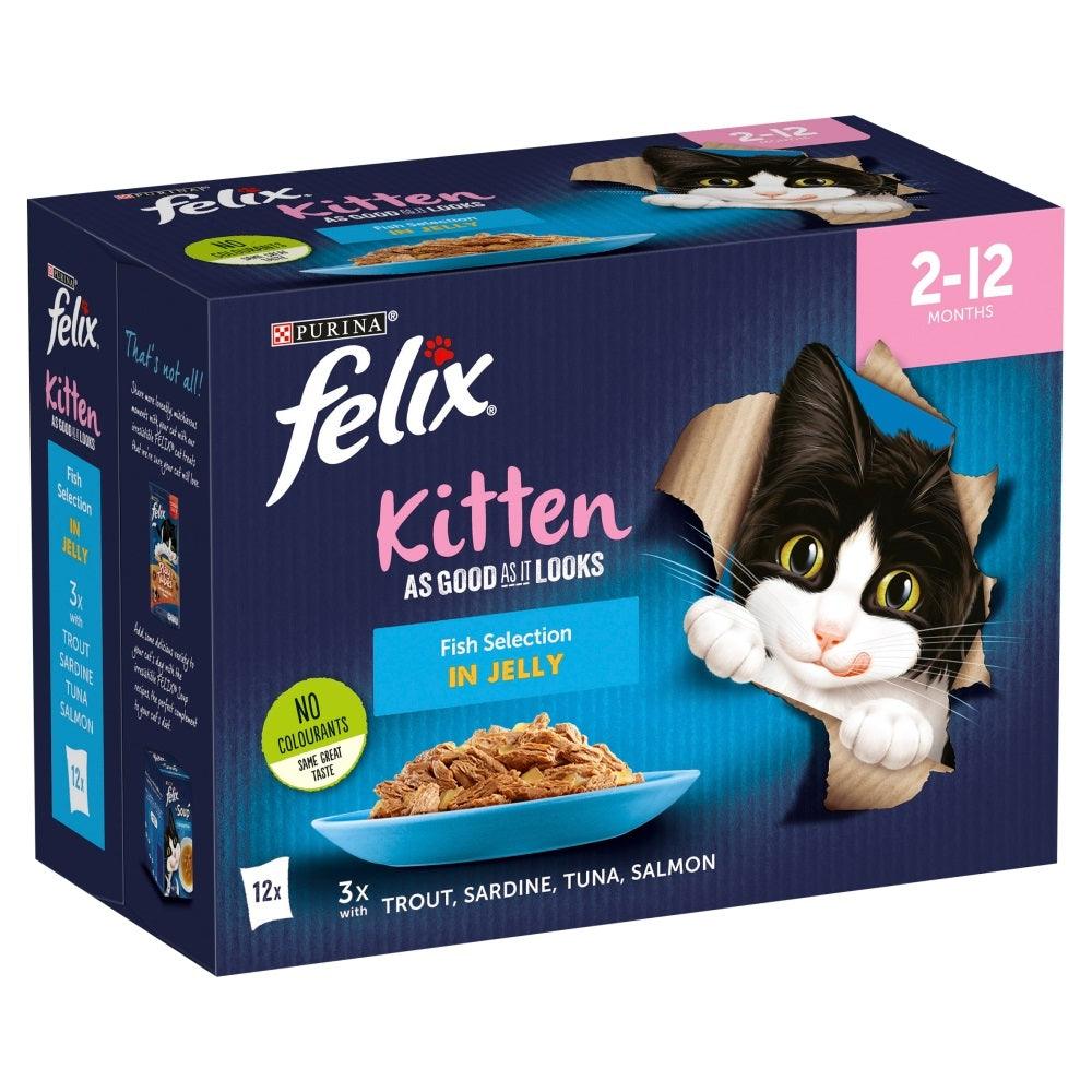 Felix Pouch As Good As It Looks Kitten Fish 12 x 100g - North East Pet Shop Felix