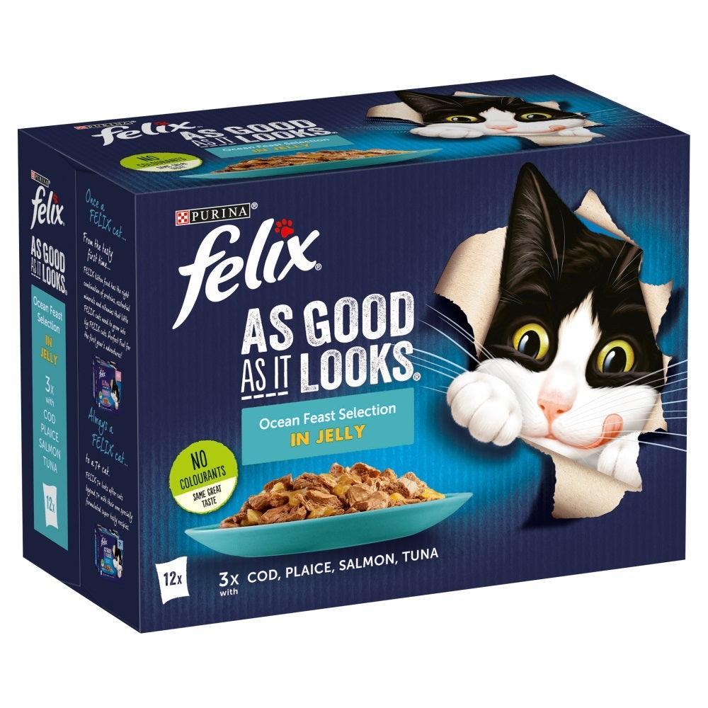 Felix Pouch As Good As It Looks Ocean Feast 412 x 100g - North East Pet Shop Felix