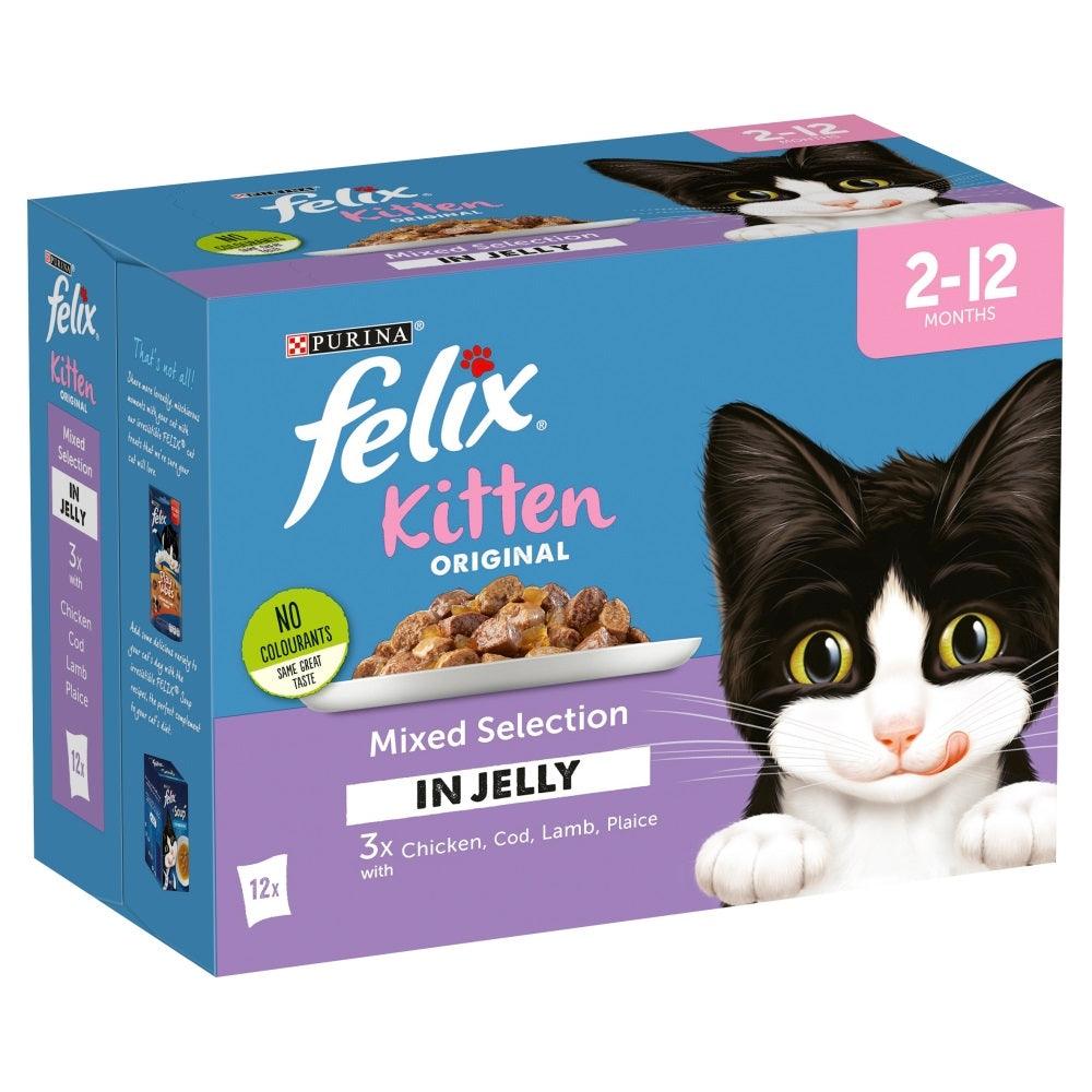 Felix Pouch Kitten Mixed Selection (Chicken) in Jelly 12 x 100g - North East Pet Shop Felix