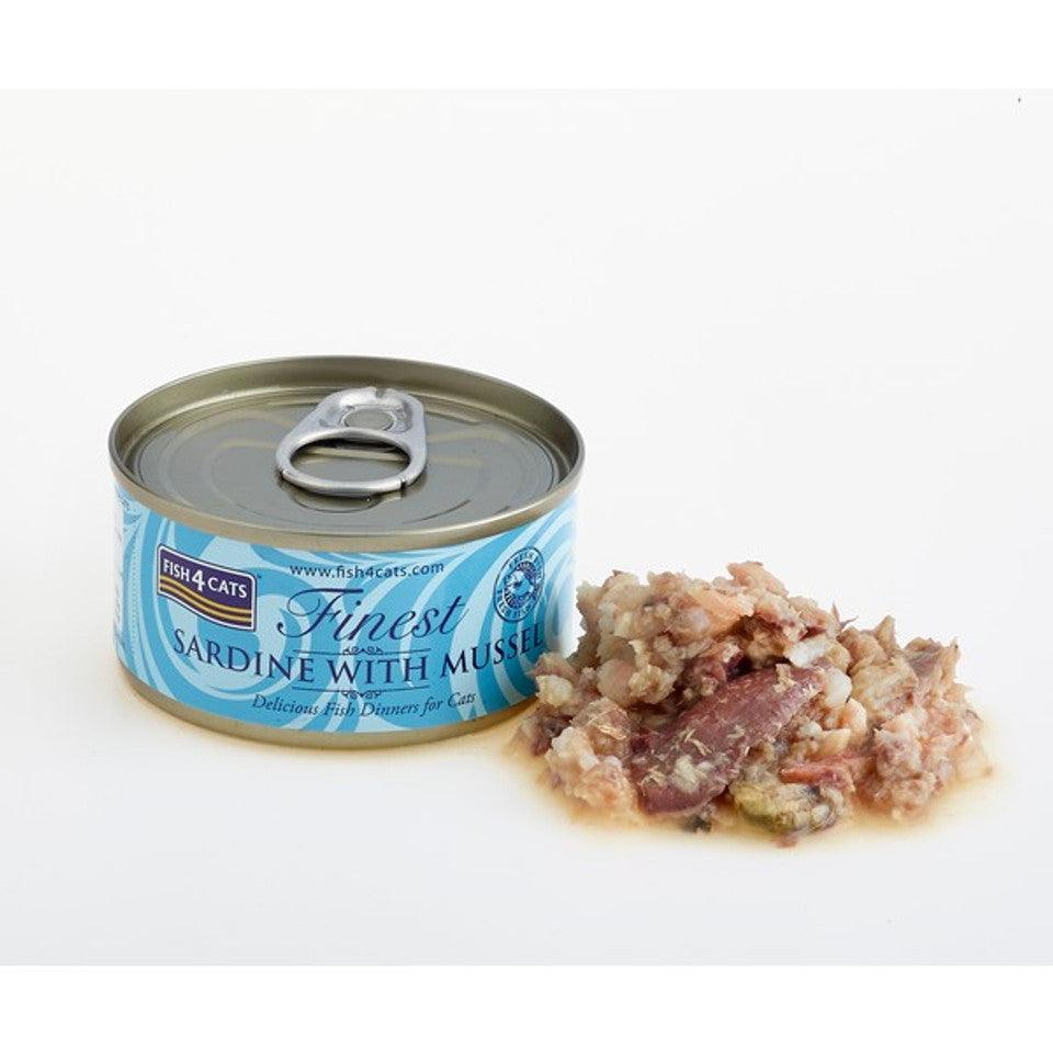 Fish4Cats Finest Sardine With Mussel BUY 9 GET 1 FREE! - North East Pet Shop Fish4Cats