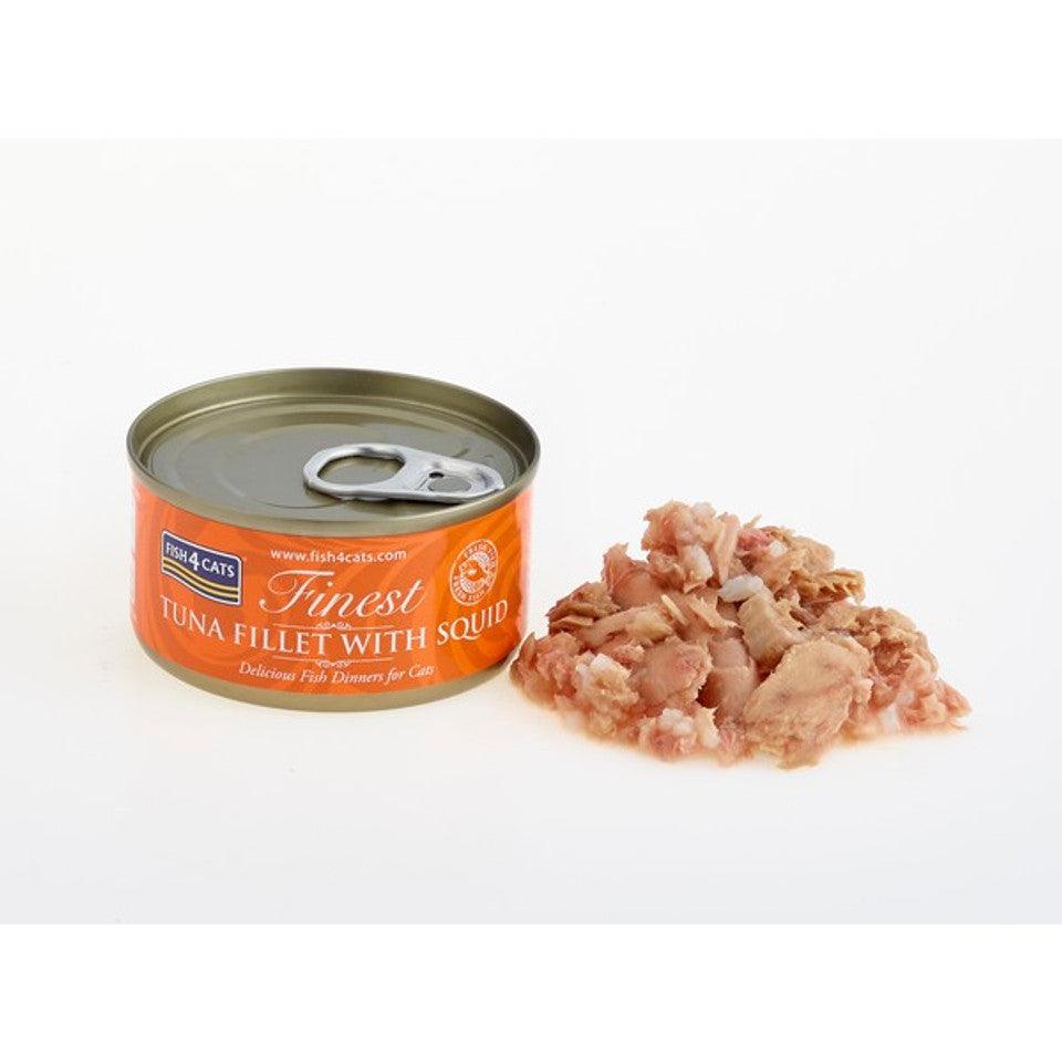 Fish4Cats Finest Tuna Fillet With Squid BUY 9 GET 1 FREE! - North East Pet Shop Fish4Cats