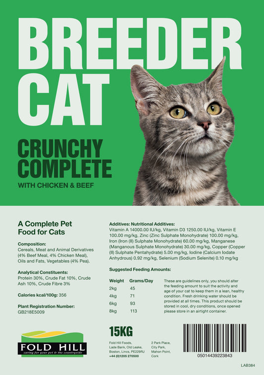 Fold Hill Breeder Cat Complete 15kg - North East Pet Shop Fold Hill