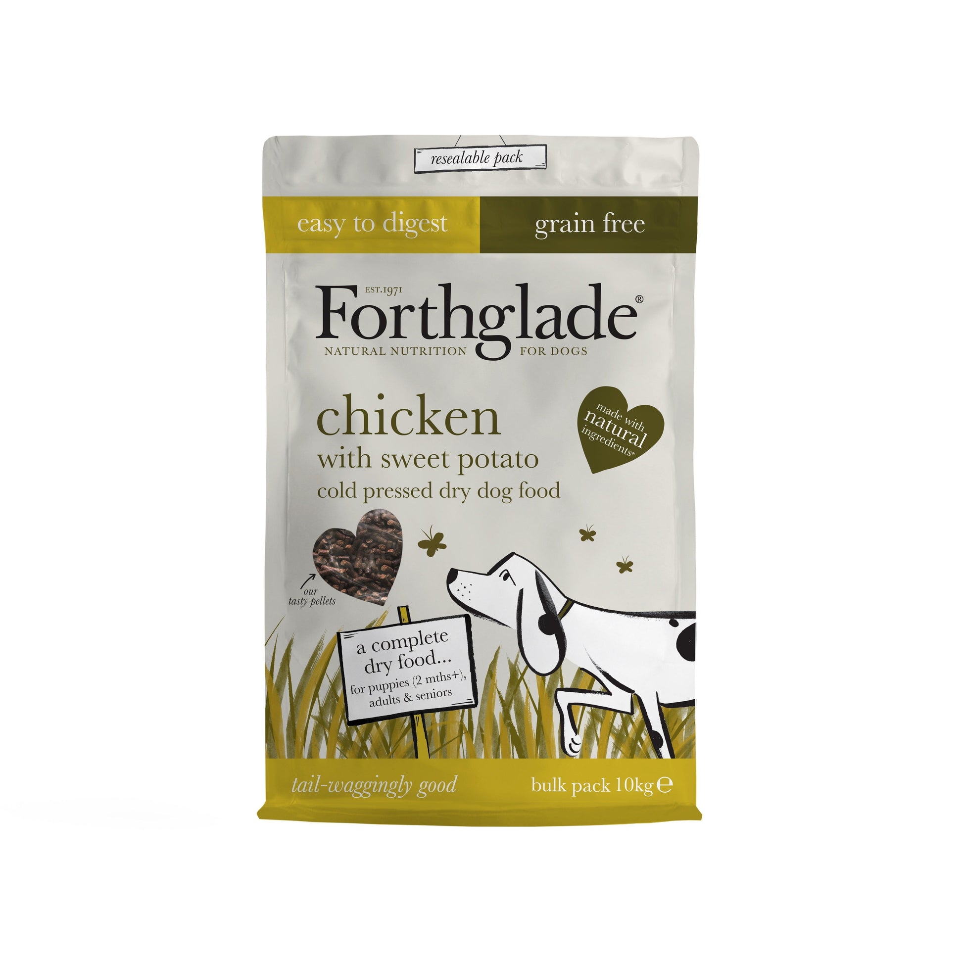 Forthglade Adult Cold Pressed Grain Free Chicken with Sweet Potato 10kg - North East Pet Shop Forthglade