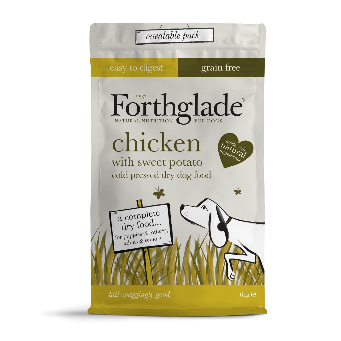 Forthglade Adult Cold Pressed Grain Free Chicken with Sweet Potato 6kg - North East Pet Shop Forthglade