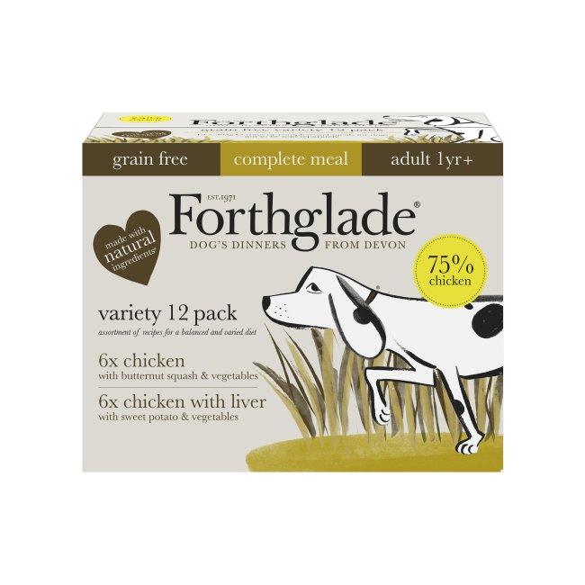 Forthglade Adult Complete Grain Free Duo Chicken & Chicken Liver 12 x 395g - North East Pet Shop Forthglade