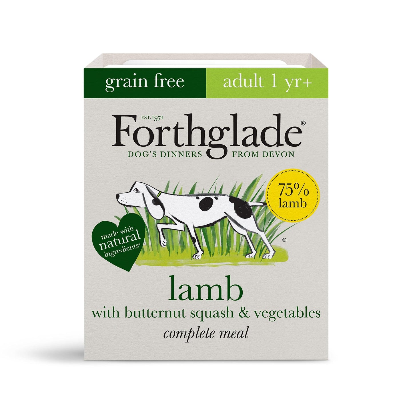 Forthglade Adult Complete Grain Free Lamb Trays 18 x 395g - North East Pet Shop Forthglade