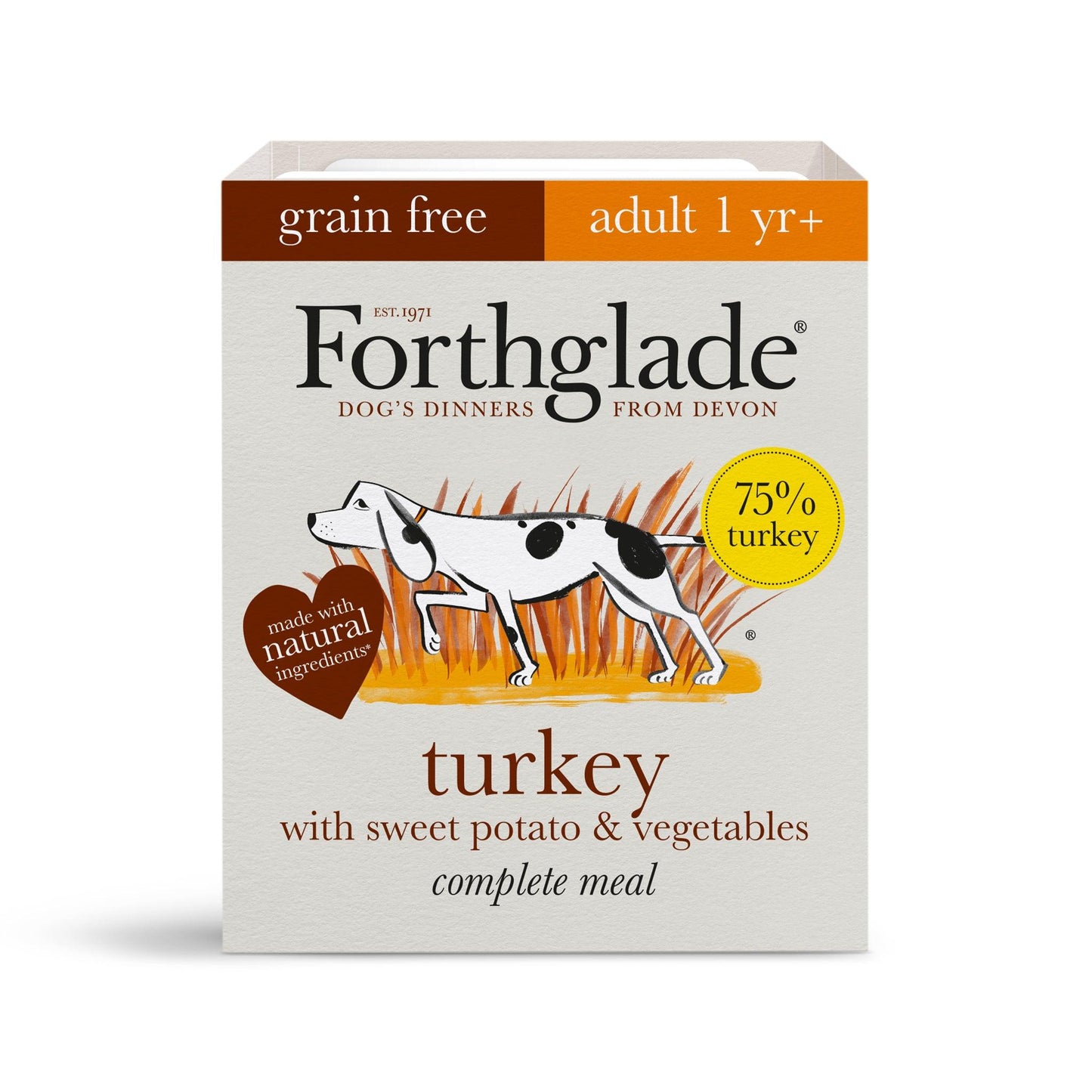 Forthglade Adult Complete Grain Free Turkey Trays 18 x 395g - North East Pet Shop Forthglade