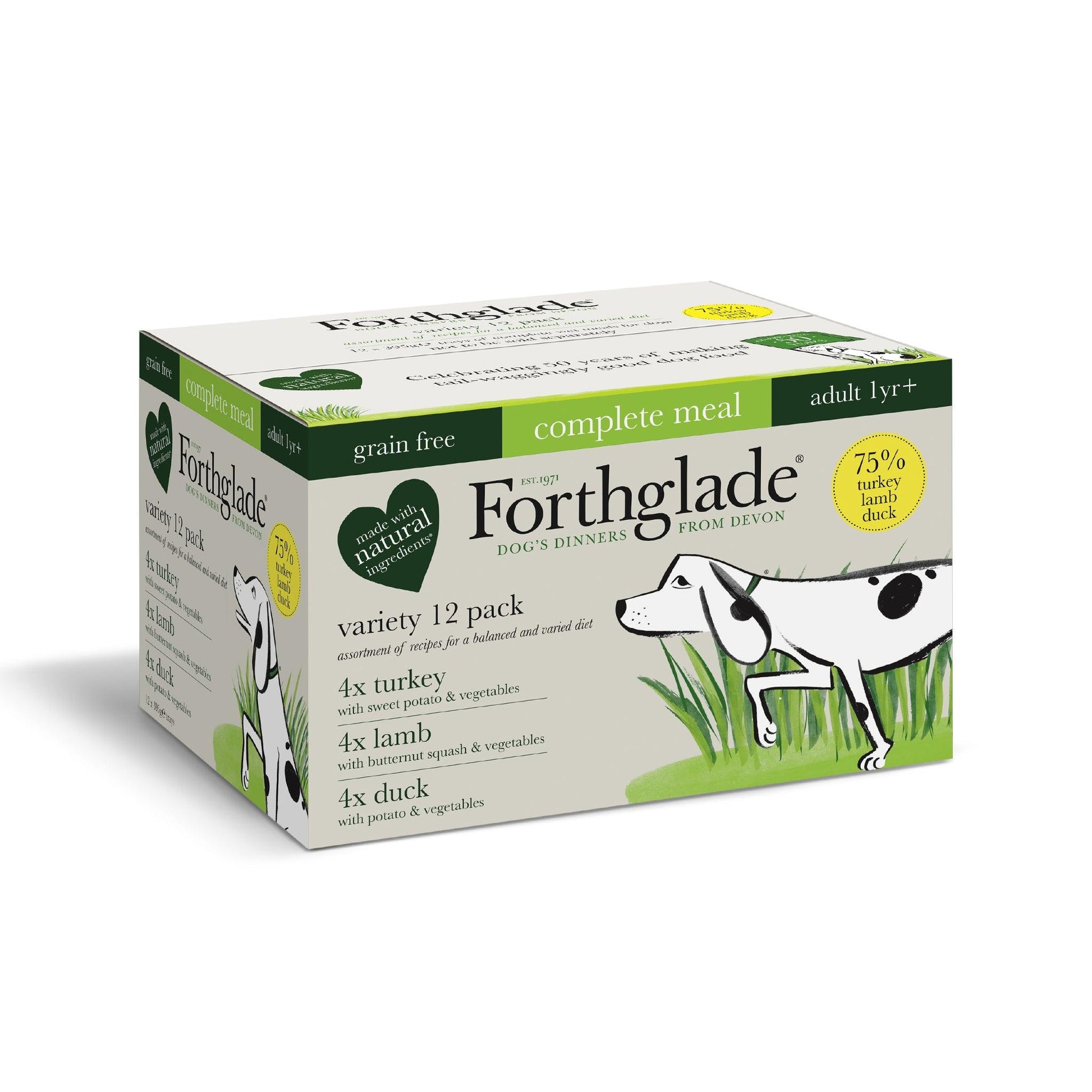 Forthglade Adult Grain Free Variety Trays 12 x 395g - North East Pet Shop Forthglade