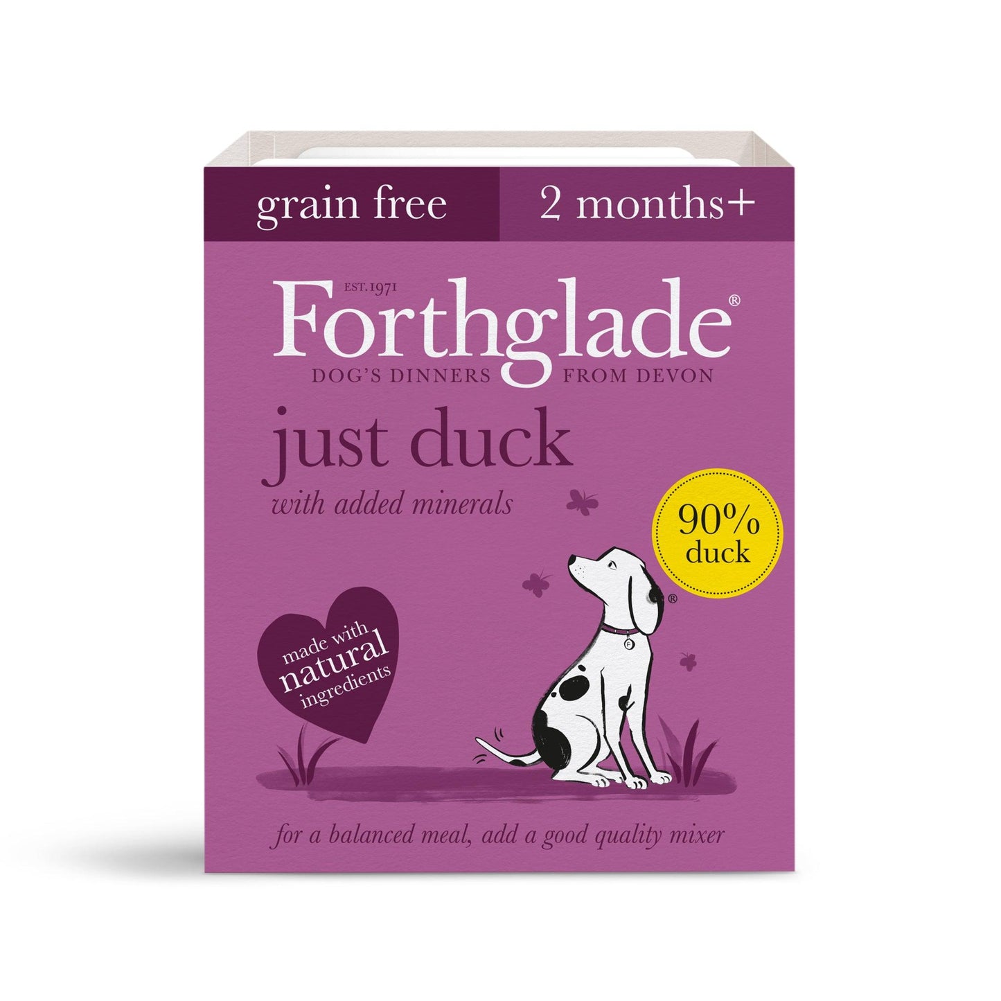 Forthglade Adult Just Grain Free Duck Trays 18 x 395g - North East Pet Shop Forthglade