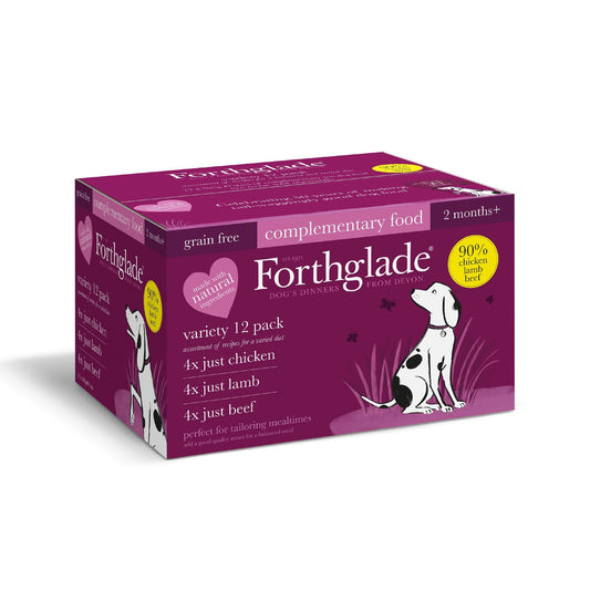 Forthglade Adult Just Grain Free Multicase Trays 12 x 395g - North East Pet Shop Forthglade