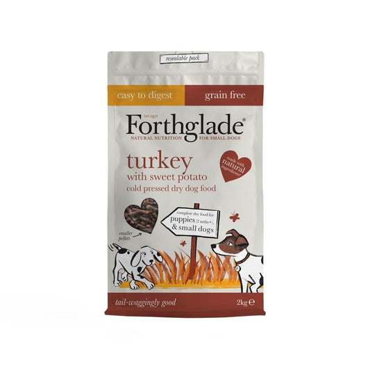 Forthglade Adult Small Dog Cold Pressed Grain Free Turkey with Sweet Potato 2kg - North East Pet Shop Forthglade