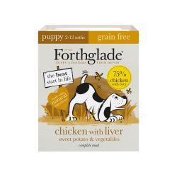 Forthglade Complete Puppy Chicken with Liver Grain Free, 18 x 395g - North East Pet Shop Forthglade